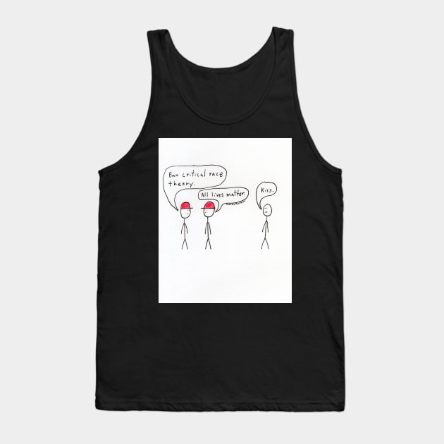 Kiss (white background) Tank Top by doodlesmarkus